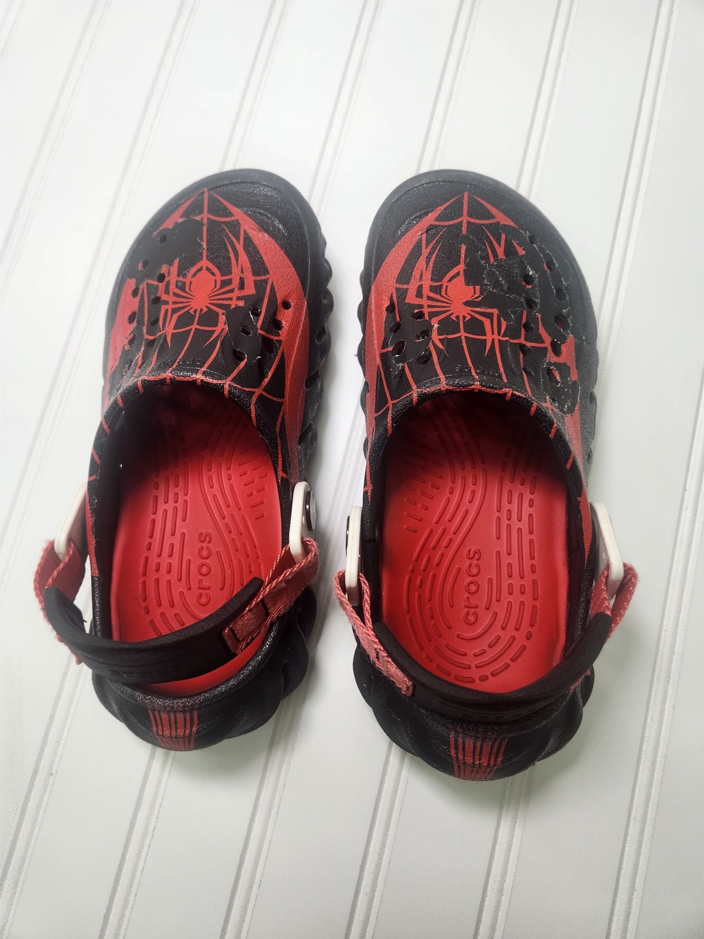 Kids Marvel x Crocs Echo Clogs Team Spider-Man Black Red Size J1